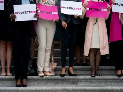 Des élues démocrates appellent à protéger le droit à l'avortement devant le Congrès à Washington le 13 mai 2022 - Stefani Reynolds [AFP]