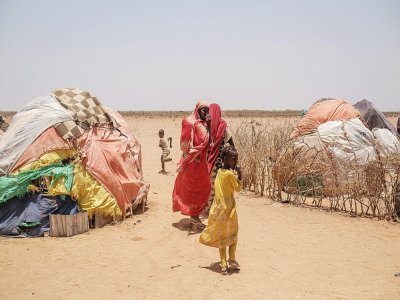 Des déplacés éthiopiens au camp Farburo 2 près de la ville de Gode (Ethiopie), 6 avril 2022 - EDUARDO SOTERAS [AFP/Archives]