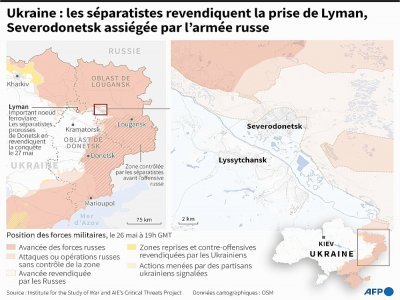 Ukraine : les séparatistes revendiquent la prise de Lyman, Severodonetsk encerclée - [AFP]