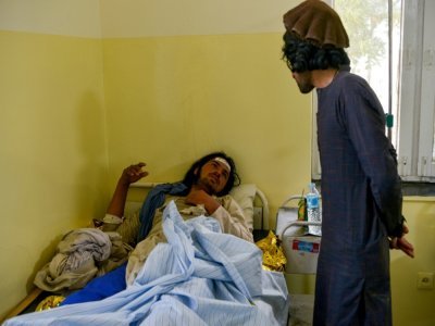 Un Afghan soigné à l'hôpital de Sharan, le 22 juin 2022 après un tremblement de terre meurtrier en Afghanistan - Ahmad SAHEL ARMAN [AFP]