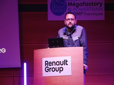 Thomas Denis, le directeur de Renault Cléon, a présenté les futurs projets de l'usine en matière de moteur électrique.