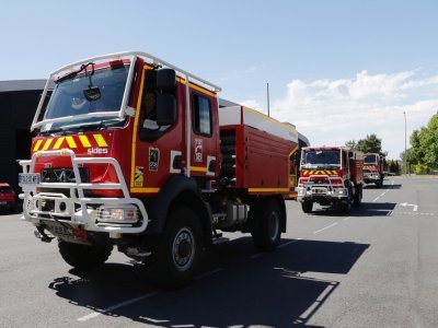 20 sapeurs-pompiers de la Manche sont partis mercredi 13 juillet en renfort sur les feux de forêt en Gironde. - SDIS50