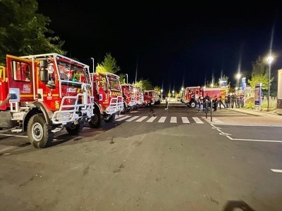 Les sapeurs-pompiers de la Manche sont arrivés vers 5h du matin. - SDIS 50