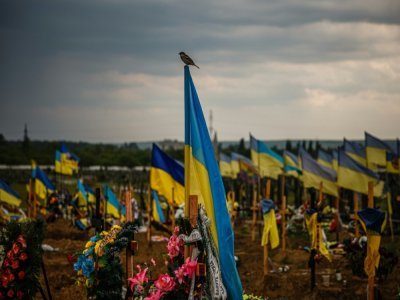 Cimetière de Kharkiv, le 21 mai 2022 - Dimitar DILKOFF [AFP]