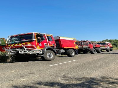 D'importants moyens ont été engagés pour lutter contre les feux de forêt. - SDIS 50