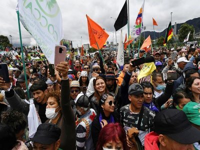 Gustavo Petro enjoys widespread public support - Juan BARRETO [AFP]