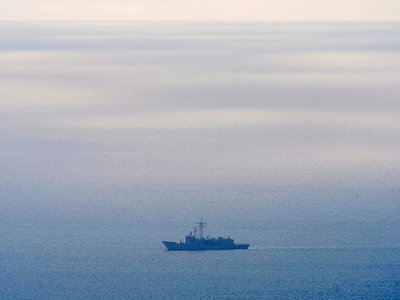 Un navire militaire taïwanais près de la côte est du comté de Yilan, le 7 août 2022 - Sam Yeh [AFP]