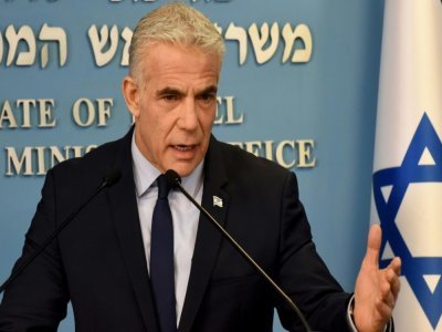 Le Premier ministre israélien, Yaïr Lapid, le 24 août 2022 à Jérusalem - DEBBIE HILL [POOL/AFP]