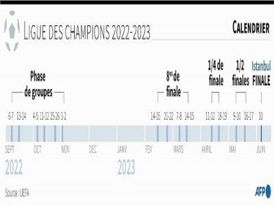 Calendrier de la Ligue des champions 2022-2023 de football - [AFP]