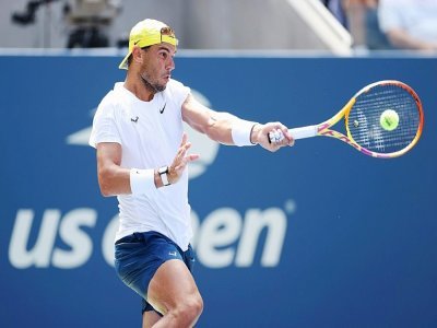 Rafael Nadal s'entraîne en vue de son entrée en lice à l'US Open à Flushing Meadows, le 26 août 2022 - Sarah Stier [Getty/AFP/Archives]