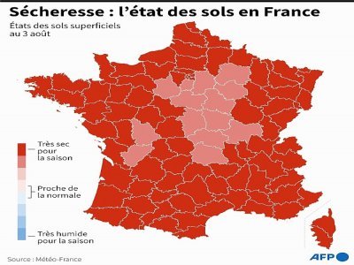 La sécheressse des sols en France - [AFP/Archives]