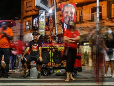 Messias, un soutien du candidat Lula à la présidentielle brésilienne, à Salvador, au Brésil, le 6 août 2022 - Rafael Martins [AFP]