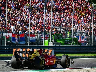 Le Monégasque Charles Leclerc (Ferrari) lors du Grand Prix d'Italie à Monza, le 11 septembre 2022 - ANDREJ ISAKOVIC [AFP]