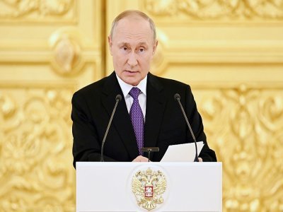 Vladimir Poutine lors d'une cérémonie au Kremlin le 14 septembre 2022 - Pavel Bednyakov [SPUTNIK/AFP]