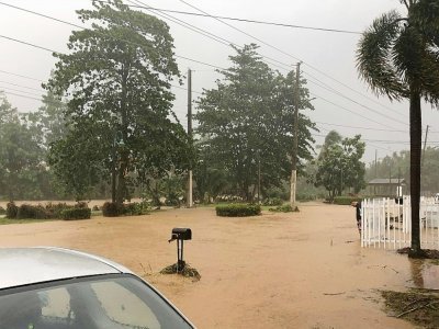 Une route inondée à Villa Blanca pendant le passage de l'ouragan Fiona, le 18 septembre 2022 à Porto Rico - Melvin Pereira, Melvin Pereira [AFP]