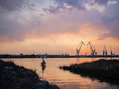 L'Irakien Naim Haddad rentre d'une journée de pêche sur le Chatt al-Arab, où l'eau de mer remonte. Bassora (sud de l'Irak), le 12 février 2022 - Ayman HENNA [AFP]