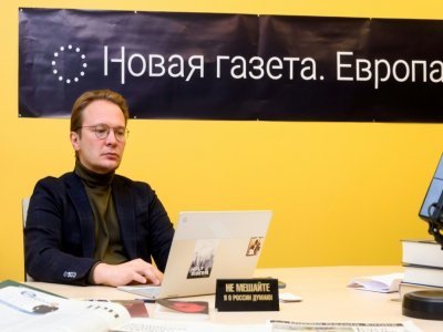 Kirill Martynov, ancien rédacteur en chef adjoint de Novaïa Gazeta, le 8 septembre 2022 à Riga, en Lettonie - Gints Ivuskans [AFP]