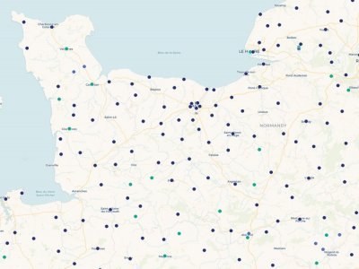 Les Maisons France services maillent le territoire normand pour faciliter l'accès aux services publics. - Capture d'écran carte interactive ministère cohésion des territoires