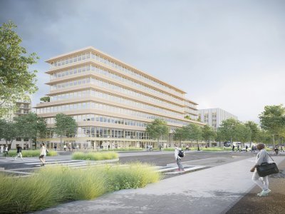 Déjà bien avancé, le projet l'Éveil de Flaubert, avenue Jean-Rondeaux doit fournir à terme 400 logements. - Az architecture