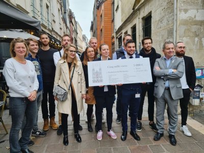 5 000 euros ont été reversés à la Fondation du patrimoine pour la restauration de la rose de l'abbatiale.