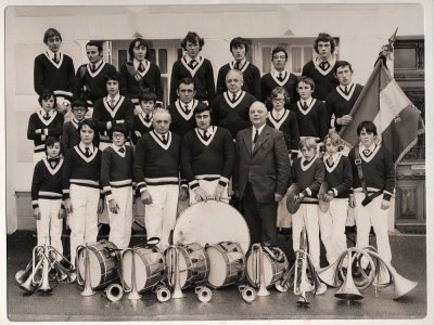 Les membres de la fanfare de Ciral dans les années 1975. - L'Espérance de Ciral