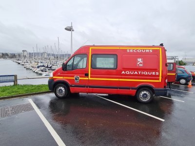 Les secours aquatiques présents à Cherbourg.