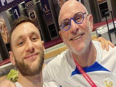 Denis Morcel (à droite) et son fils Simon ont vécu ensemble la Coupe du monde au Qatar.