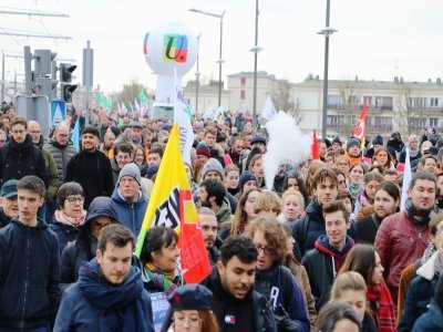 Les jeunes étaient davantage mobilisés que lors de la première manifestation du 19 janvier à Rouen.