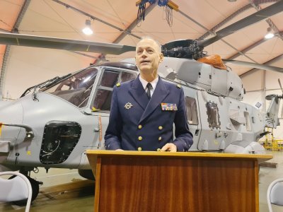 Le vice-amiral d'escadre Marc Véran, préfet maritime de la Manche et de la mer du Nord.
