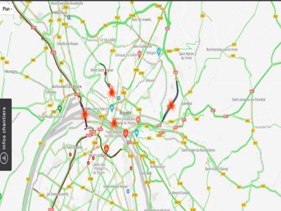 Capture d'écran tirée du site trafic-metropole-rouen.fr. 