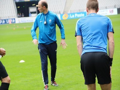 Franck Doudet a commencé en tant que préparateur physique dans l'arbitrage en 2010, lors de l'Euro U19 organisé en Basse-Normandie.
