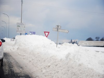 Autour de Goderville, les épaisseurs de neige ont été impressionnantes. - Auberville-la-Renault