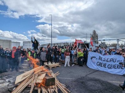 Environ 150 manifestants venus de la région parisienne étaient présents à Gonfreville.