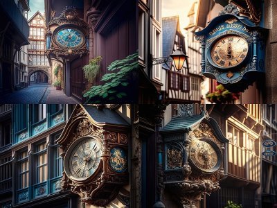 La rue du Gros-Horloge à Rouen réinventée. - Image générée par Midjourney