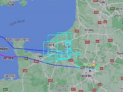 Le trajet du vol Air France AFR430. - Capture d'écran du site Flight Radar 24