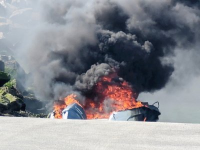 Au moins cinq bateaux ont été incendiés au Havre après un départ de feu sur le port de plaisance, samedi 8 avril.