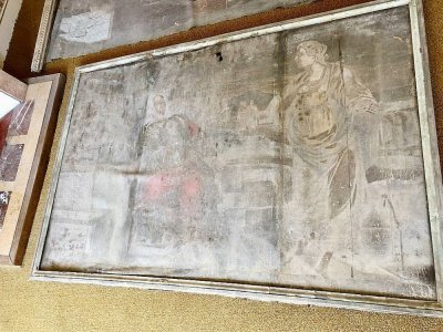 Le tableau représentant Jésus-Christ et la Samaritaine a été retrouvé dans le clocher d'une église. - Association La Sauvegarde de l'Art Français