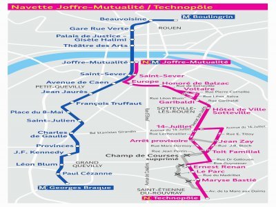 En raison des travaux sur la ligne du métro entre Rouen et Saint-Étienne-du-Rouvray, des perturbations sont à prévoir jusqu'au vendredi 28 avril. - Réseau Astuce