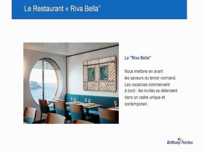 Les voyageurs pourront retrouver un restaurant à bord du ferry, aux couleurs de la Normandie. - capture d'écran Brittany Ferries