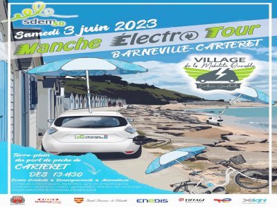 L'affiche officielle du village du Manche Electro Tour.