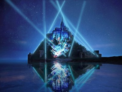 Le spectacle est organisé à l'occasion du solstice du millénaire. - Le Mont-Saint-Michel