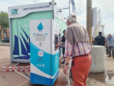 Des fontaines à eau ont été installées à l'Armada de Rouen. Elles sont en libre d'accès pour tous.