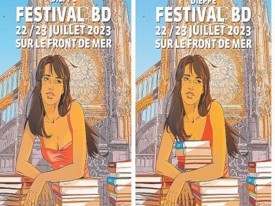 L'affiche du Festival de la bande dessinée de Dieppe a été modifiée rapidement après sa diffusion. - Festival BD Dieppe
