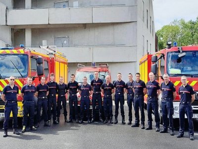 En tout, 15 pompiers de Normandie sont en renfort des pompiers du Val-d'Oise. - SDIS 95