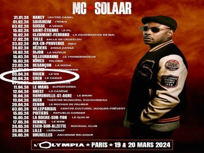 Les dates de la tournée 2024 de MC Solaar.