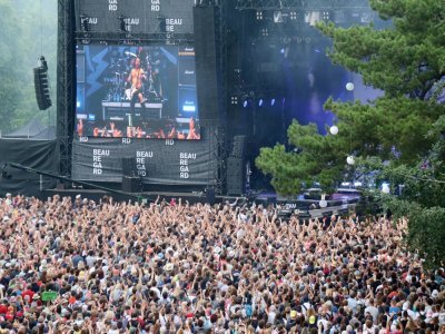 Le groupe de hard rock australien Airbourne a enflammé la scène Beauregard.