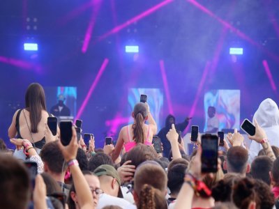 Tous les téléphones étaient de sortie pour garder un souvenir impérissable.