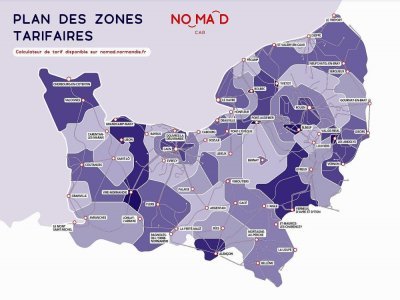 Le tarif dépend désormais du nombre de zones parcourues : de une à quatre et plus. - Région Normandie