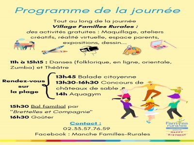 Le programme des animations pour les 70 ans de Familles Rurales.