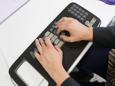 Le clavier très spécifique qu'utilise Voxa Direct.